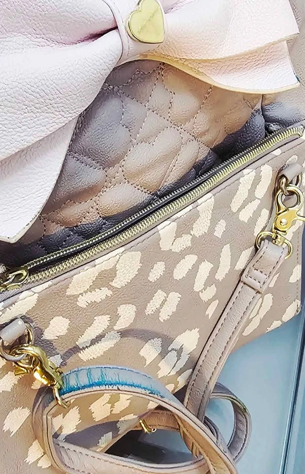 Betsey Johnson Grey Pink Floral Cutesy Backpack - photo 2