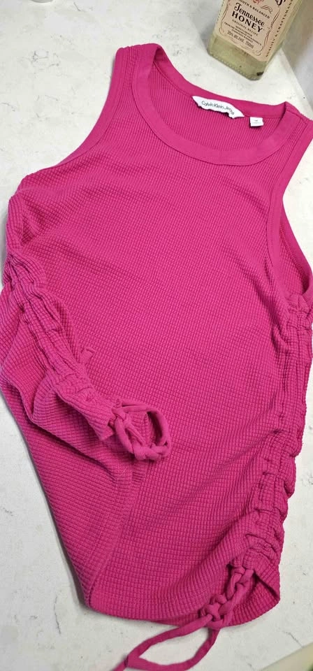 Women's Hot Pink Sleeveless Summer Shirt