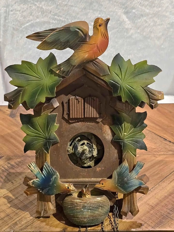 Vintage German Faust Walzer Musical Cuckoo Clock For Repair