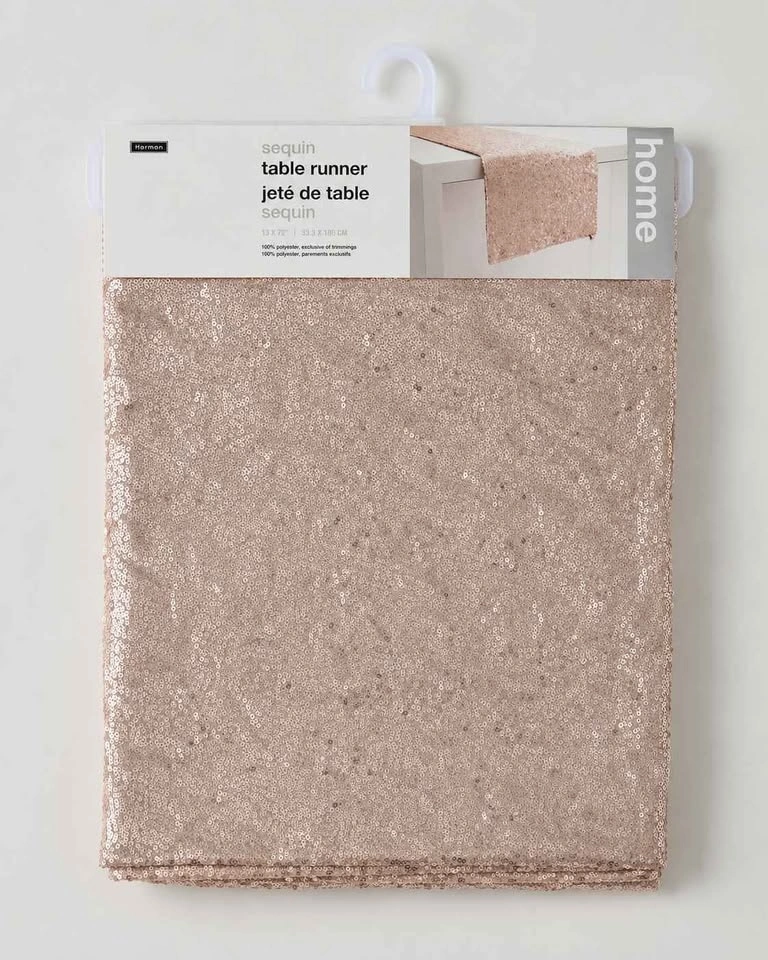 New Sequin Table Runner 13x72 Champagne Rose Gold - photo 2