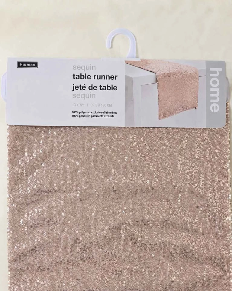 New Sequin Table Runner 13x72 Champagne Rose Gold - photo 3