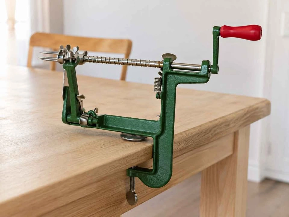 Green Metal Apple Peeler Corer Slicer