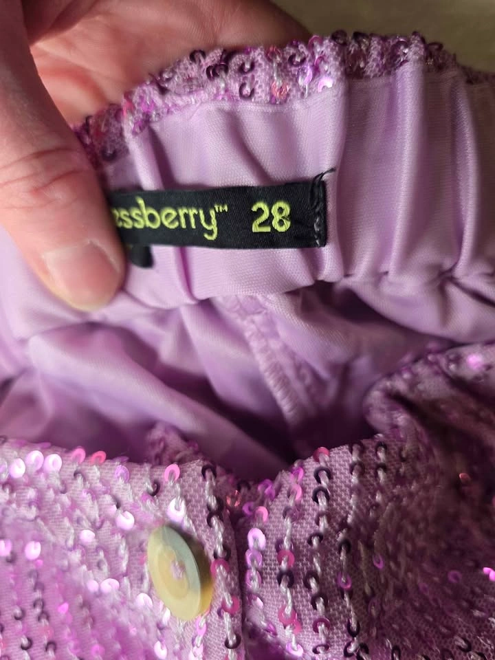 Dressberry Pink Sequin Wide Leg Pants Size 28 - photo 2