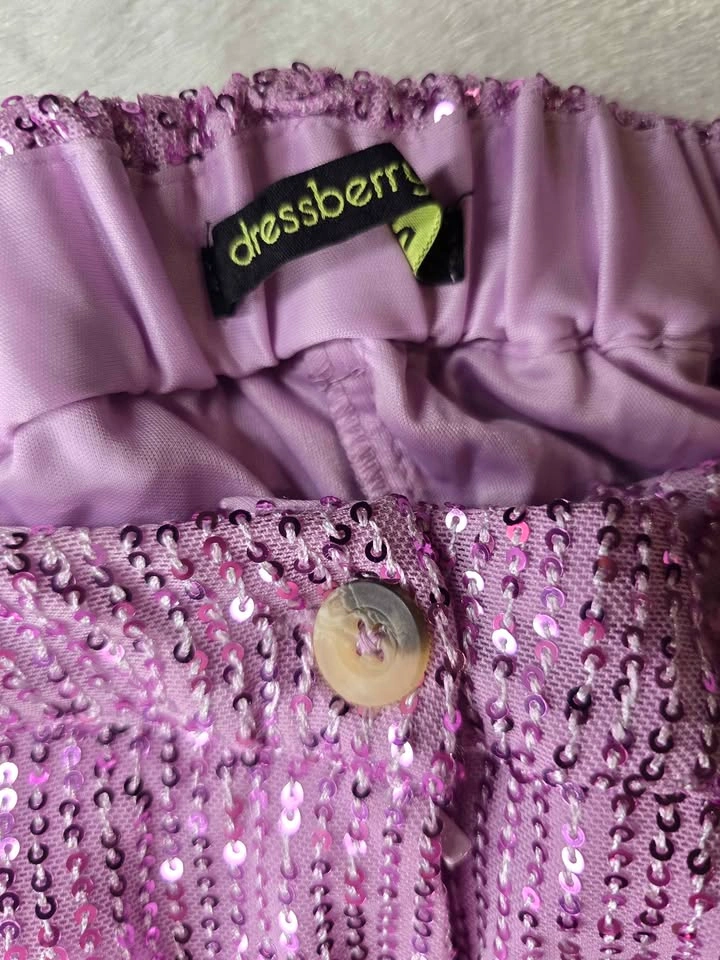 Dressberry Pink Sequin Wide Leg Pants Size 28 - photo 5