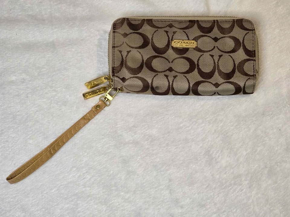 Coach Signature Zip Around Wallet Wristlet - photo 3