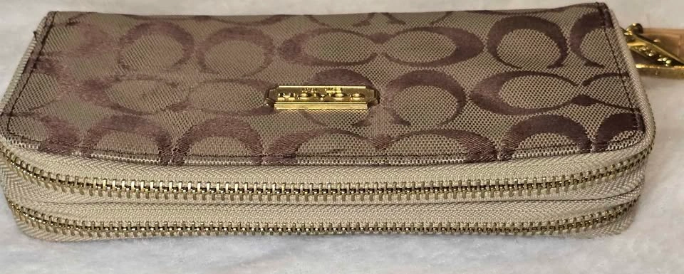 Coach Signature Zip Around Wallet Wristlet - photo 4