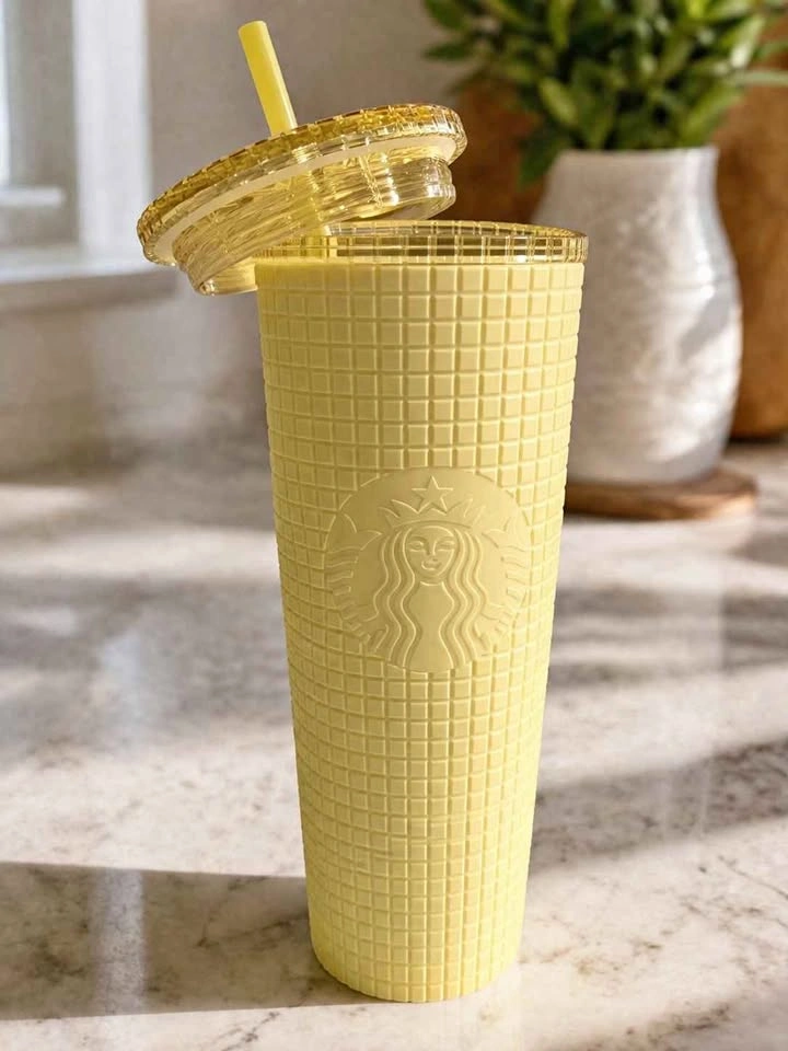 Limited Edition Yellow Starbucks 24 oz Studded Cup