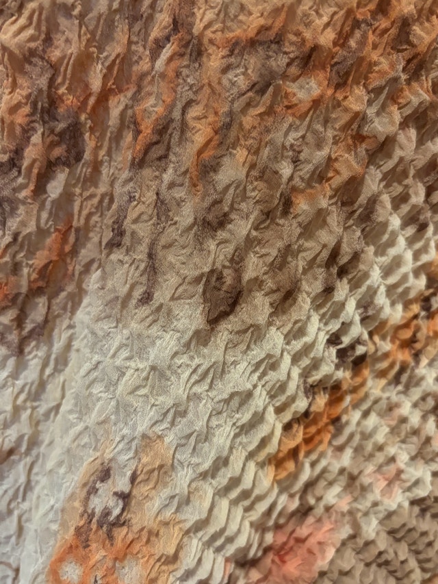 Vintage Y2K Earth Tone Popcorn Bubble Top - photo 4