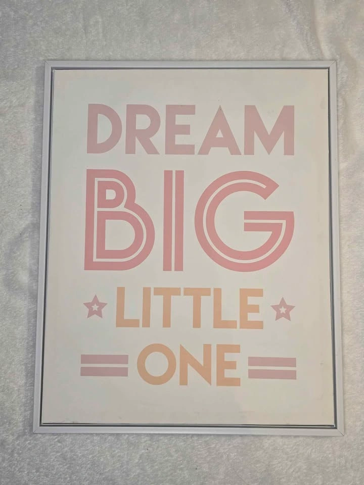 Framed Dream Big Little One Nursery Wall Art - photo 2