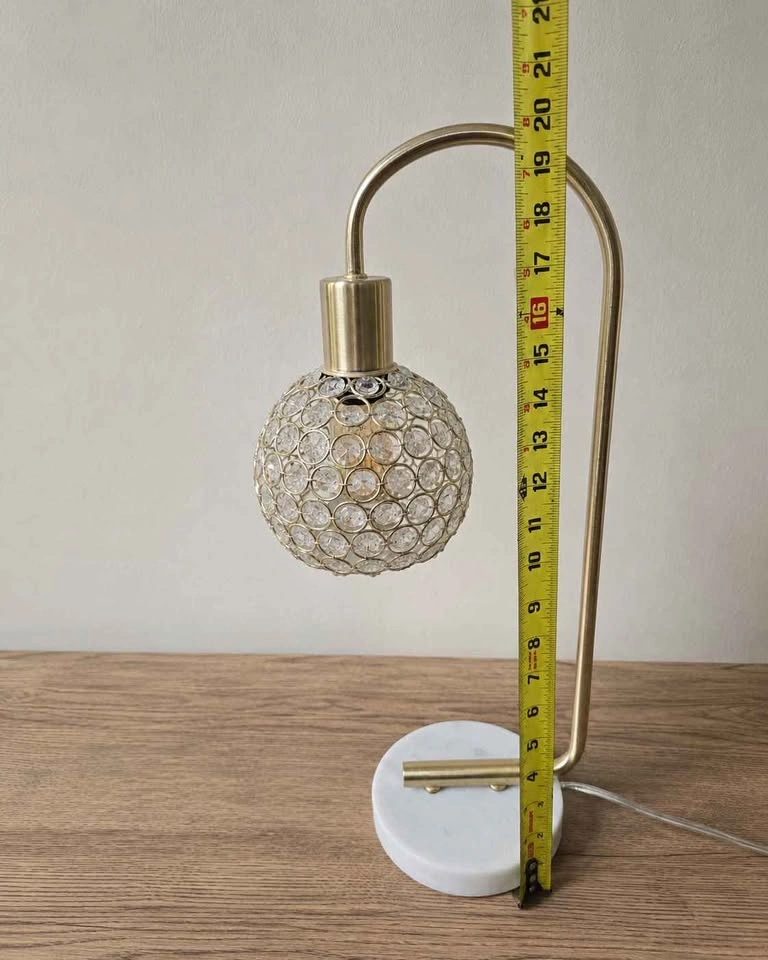 Modern Luxe Gold Crystal Globe Lamp - photo 5