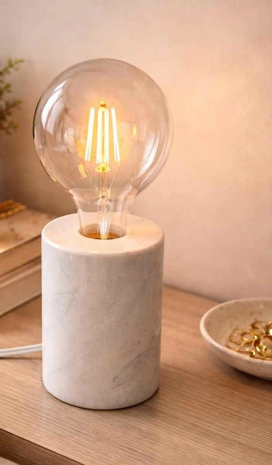 Modern Marble Cylinder Table Lamps - $25 Firm, No Offers