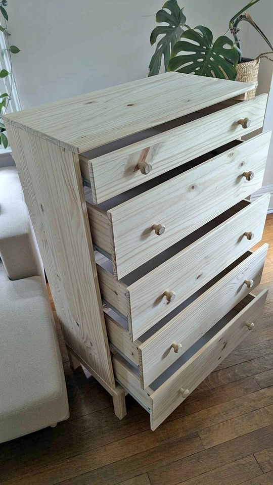 Like-New IKEA Tarva 5-Drawer Dresser – Solid Pine
