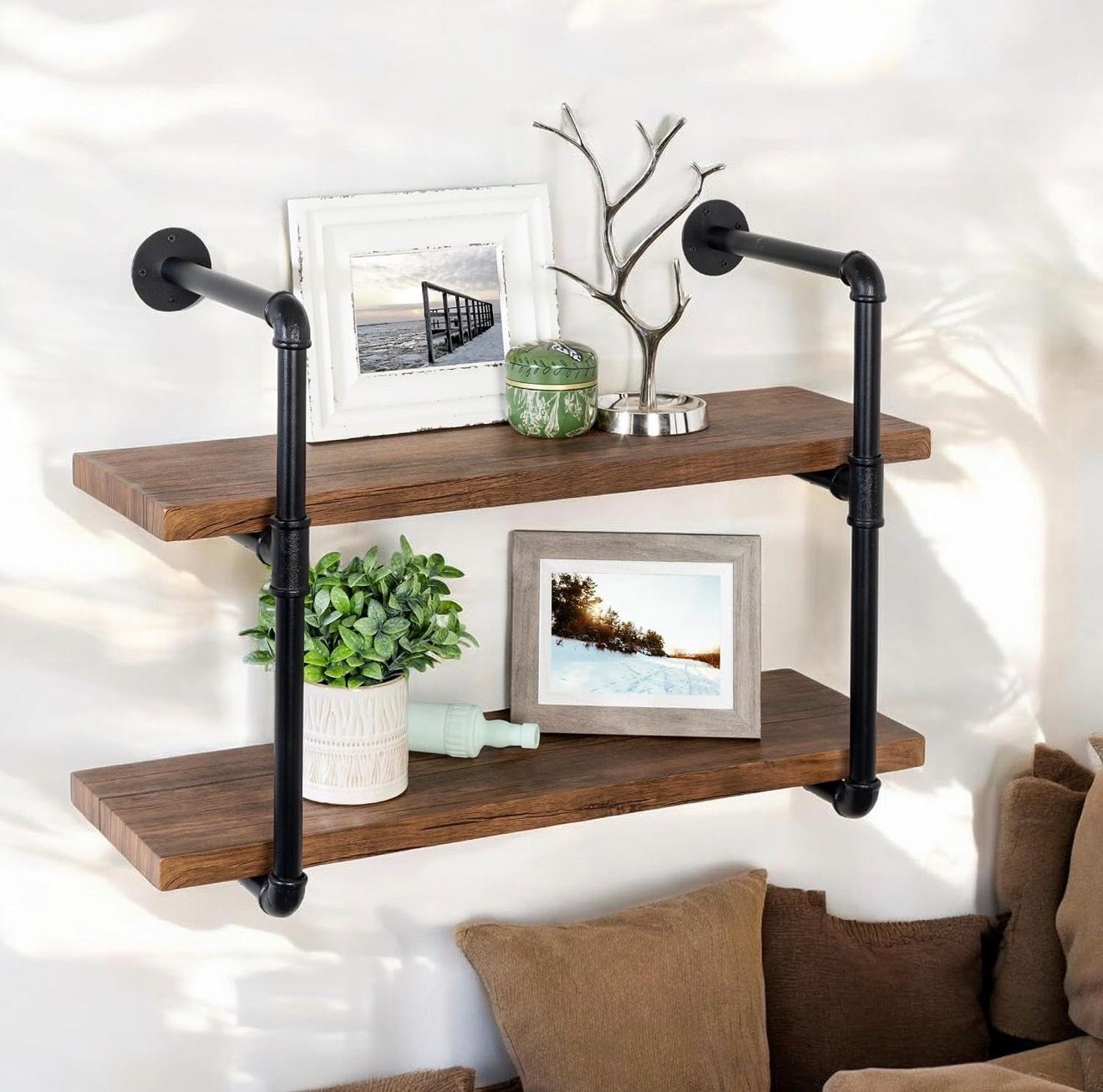 Honey-Can-Do Industrial Pipe Shelf Bracket - photo 5