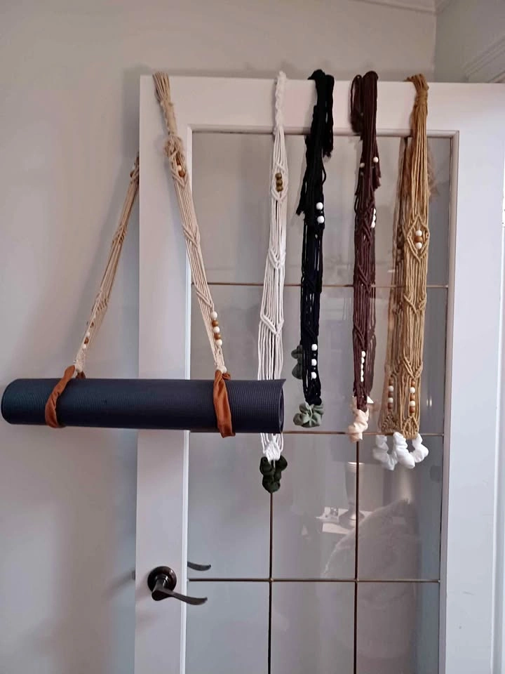 Macrame yoga/multi purpose holder