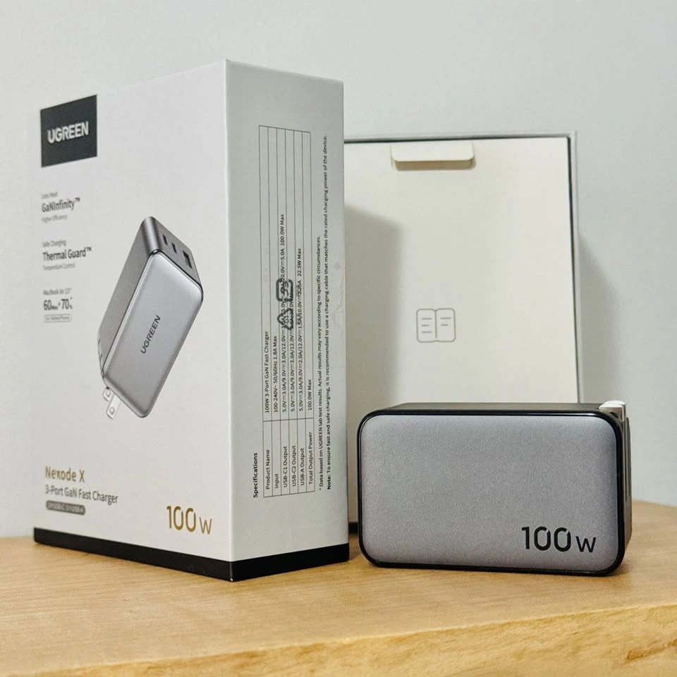 UGREEN 100w GaN Charger 2x USB-C 1x USB-A - Brand New ⚽️ - photo 3