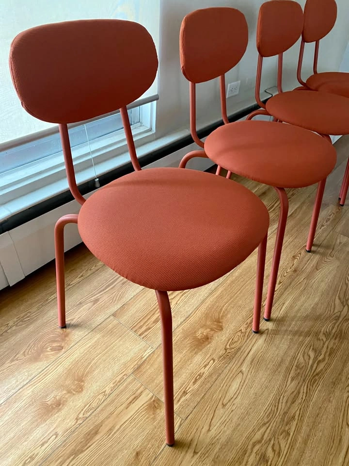 Orange kitchen table chairs - set of 4 - photo 2