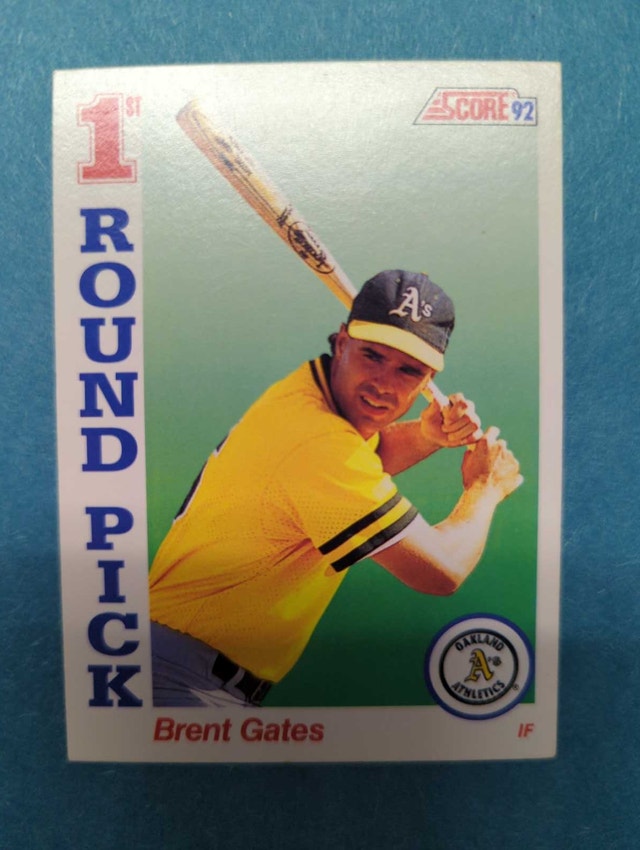 1992 Score Brent Gates Baseball Card ⚽