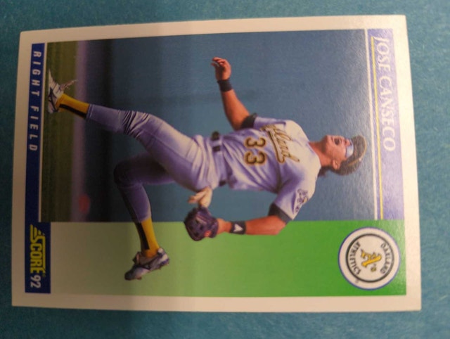 1992 Score Jose Canseco Baseball Card⚽