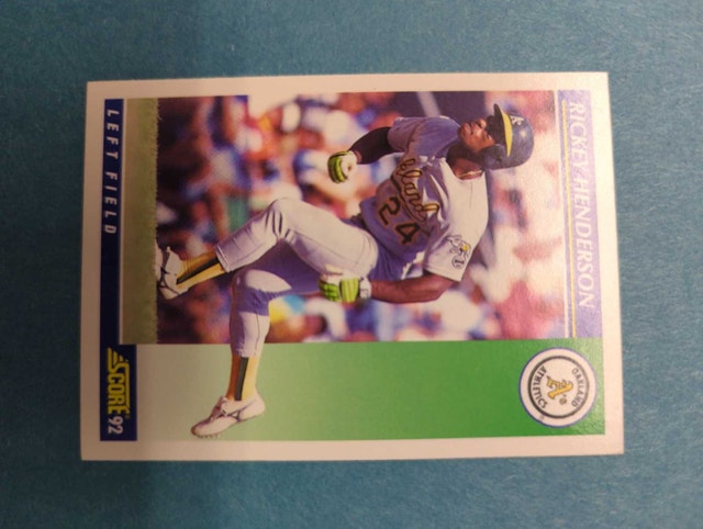 Score 1992 Rickey Henderson Baseball Card⚽