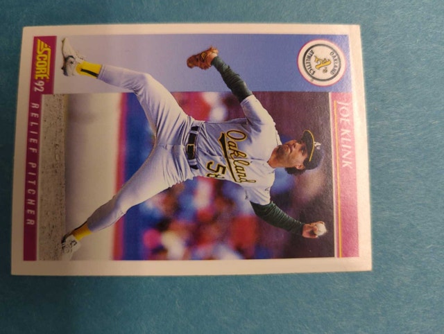 1992 Score Joe Klink Baseball Card⚽