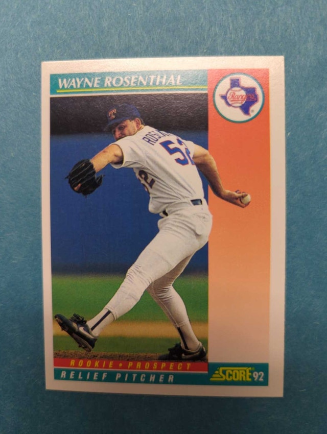 1992 Score Wayne Rosenthal Baseball Card⚽