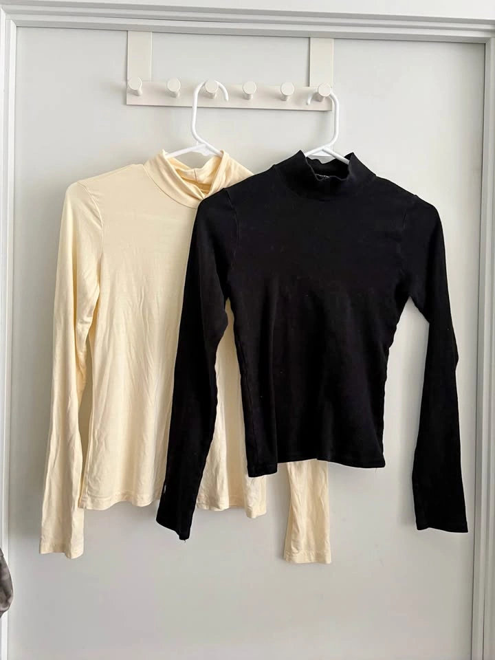 🖤🤍 Bundle Deal — 2 Fitted Mock Neck Basics