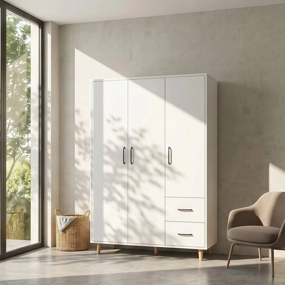 Modern Space-Saving Wardrobe with Minimalist Design - photo 2