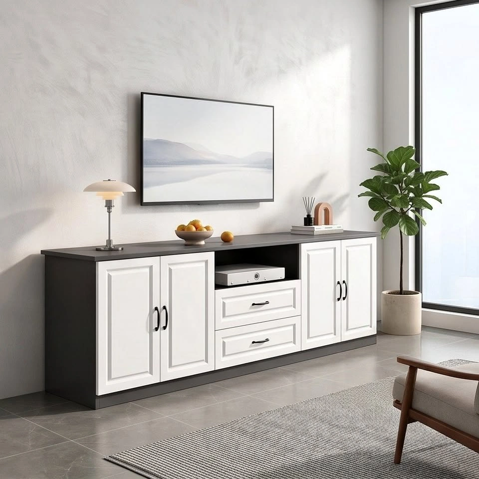 Contemporary Entertainment Center with Ample Storage