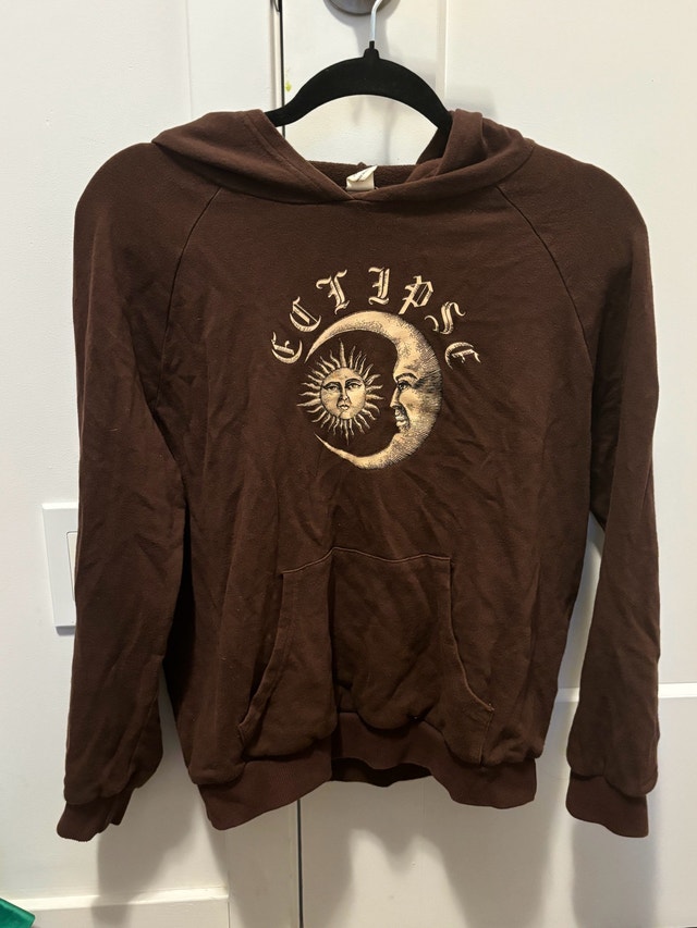 Eclipse Brown Celestial Graphic Hoodie