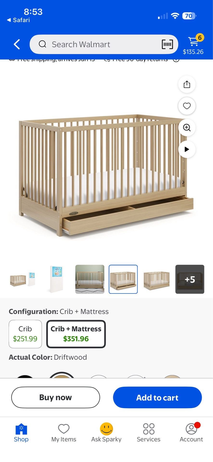 Graco Baby Crib with mattress - photo 2