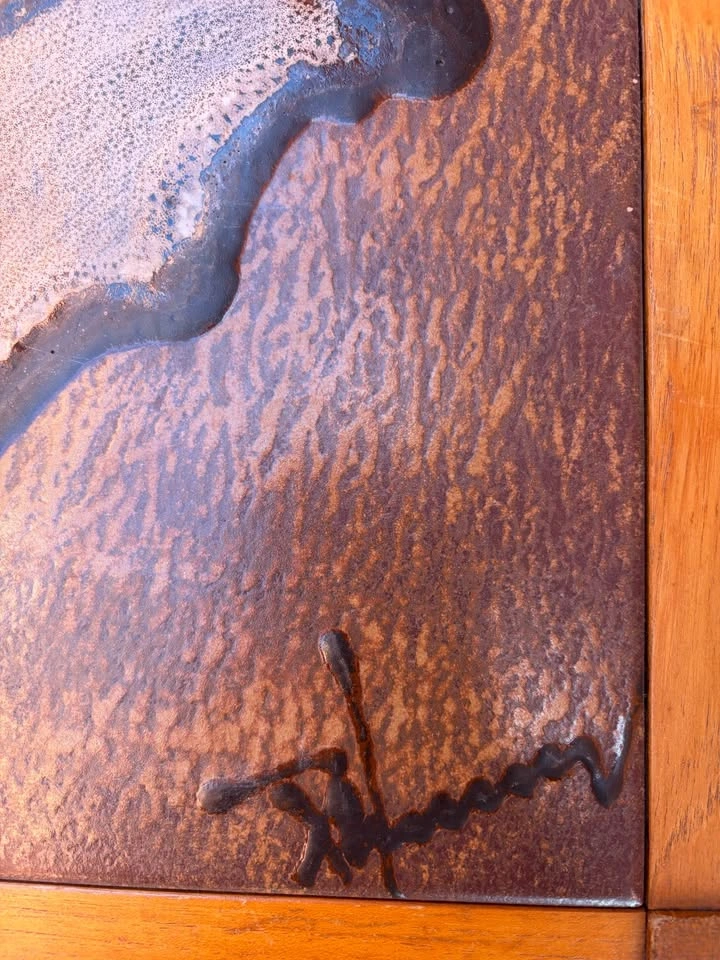 Vintage teak tile side table ⚽️ - photo 4