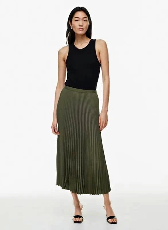 Aritzia/Babaton Acclaim Skirt in Olive Green in XS
