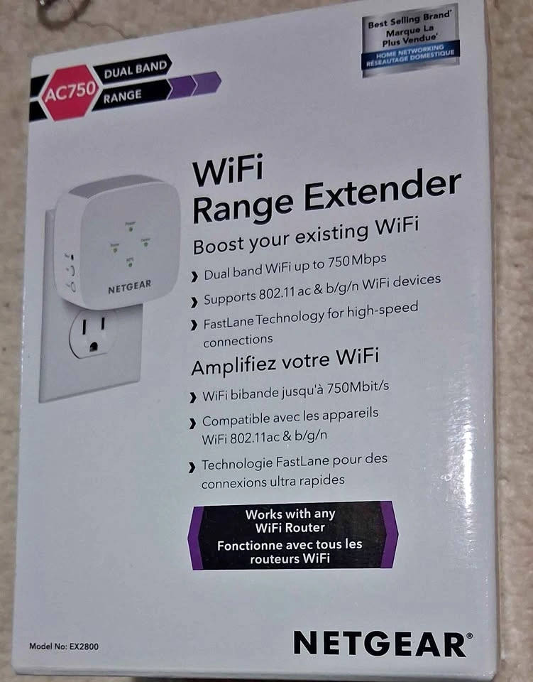 NETGEAR AC750 WiFi Range Extender EX2800