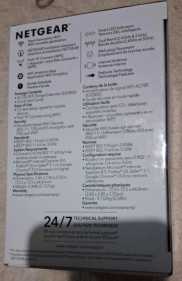 NETGEAR AC750 WiFi Range Extender EX2800 - photo 4