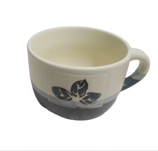 Elegant Dining Ceramic Flower Coffee Tea Beige BLUE MUGS 2X - photo 3