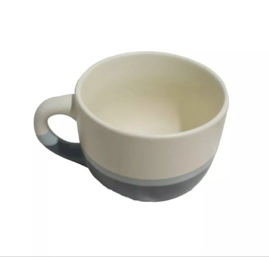 Elegant Dining Ceramic Flower Coffee Tea Beige BLUE MUGS 2X - photo 4