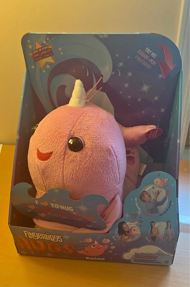 Fingerlings HUGS Rachael Interactive Narwhal Plush by WowWee