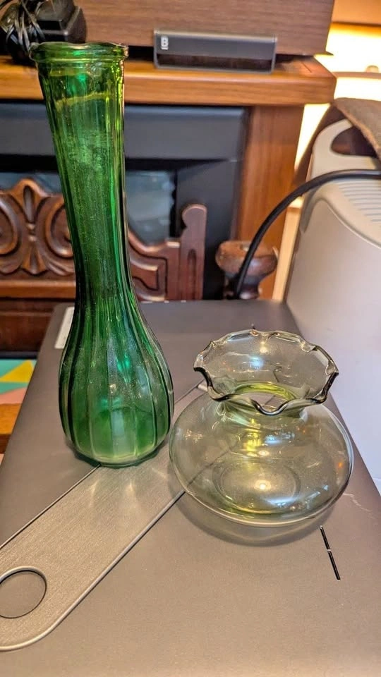 Vintage Green Glassware