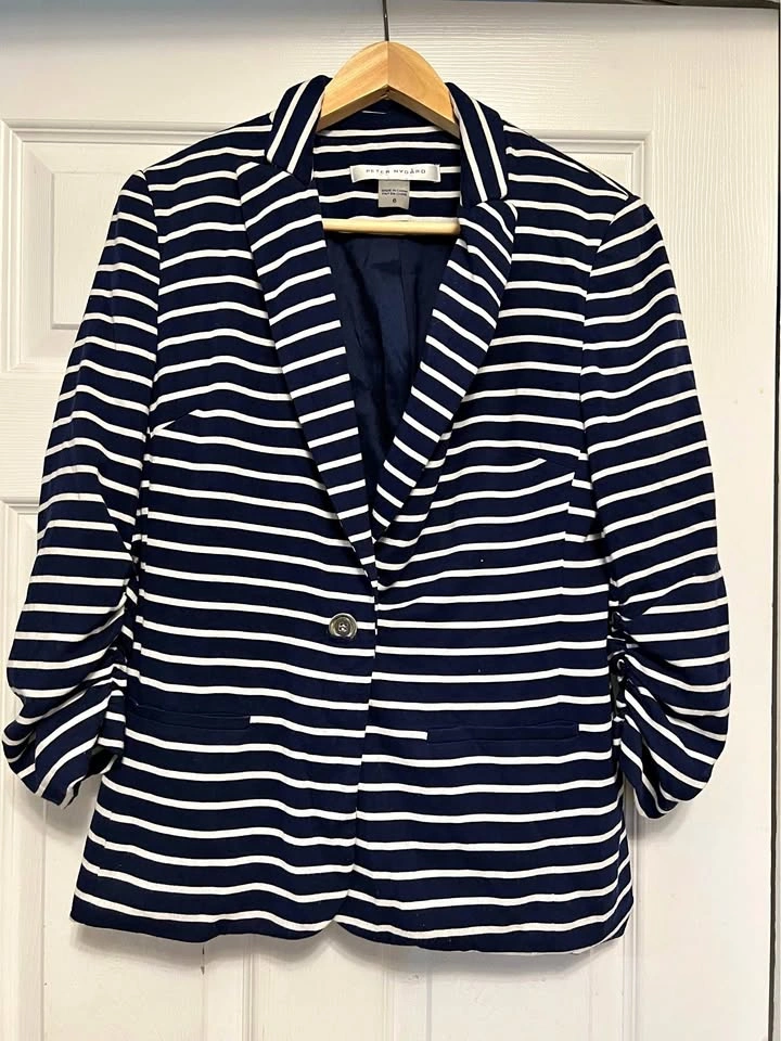 ⚽ Navy Blue stripes Blazer