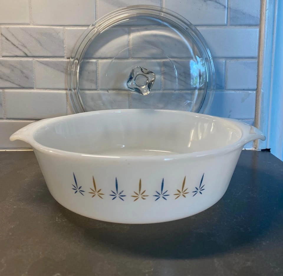 Vintage Anchor Hocking Fire King Candle Glow Casserole Dish - photo 3