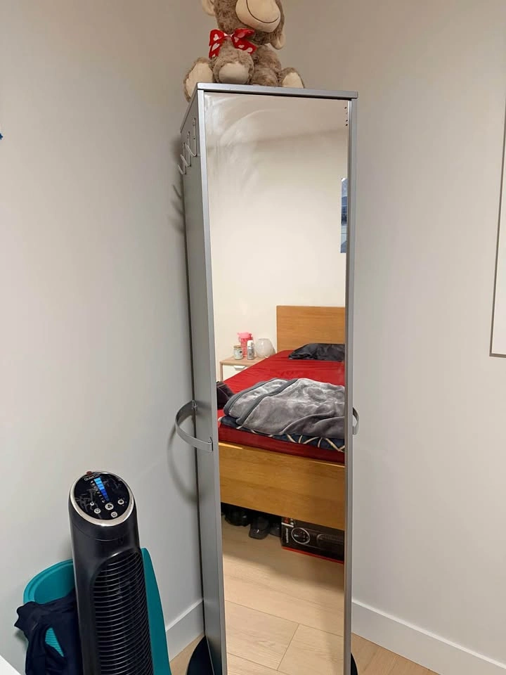 Storage Cabinet with Full-Length Mirror