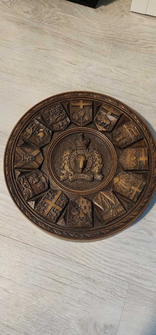 Royal Canadian Mounted Police Wood Plaque