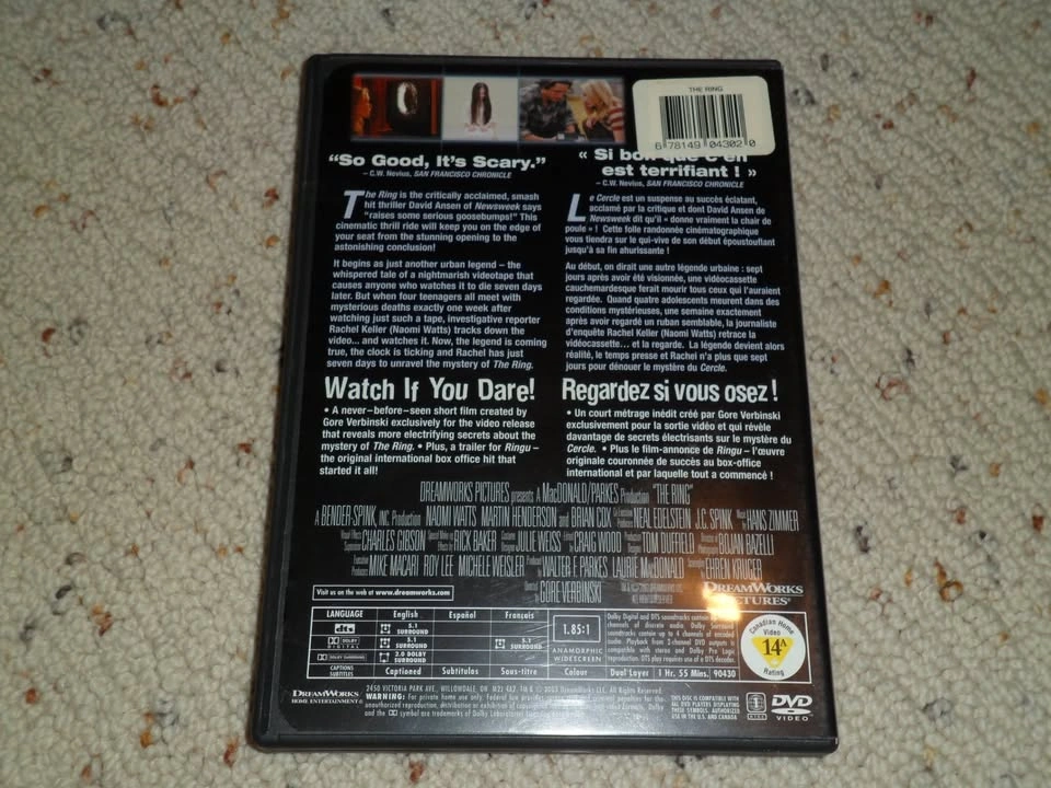 The Ring Widescreen DVD Movie - photo 3