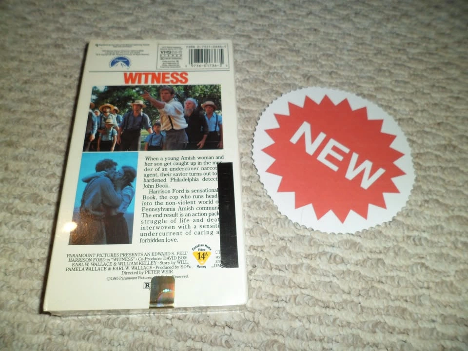 WITNESS VHS Harrison Ford NEW SEALED - photo 2