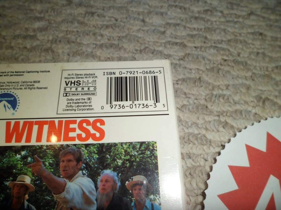 WITNESS VHS Harrison Ford NEW SEALED - photo 3