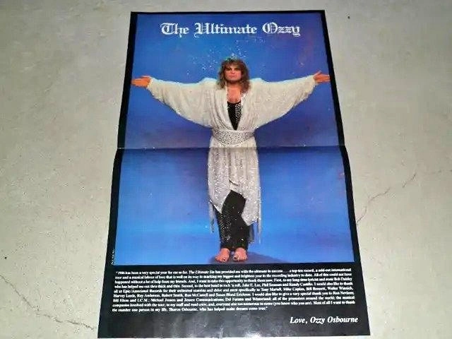 1986 The Ultimate Ozzy Poster Magazine Ad 14" x 11"
