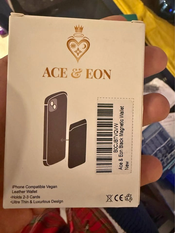 Ace & Eon MagSafe Magnetic Wallet for iPhone – Black Vegan Leath