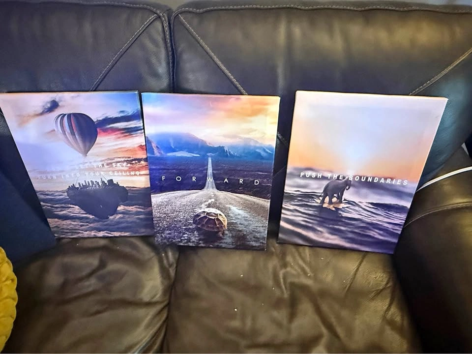 Set of 3 Inspirational Canvas Wall Art Prints
