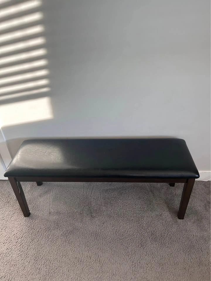 Black Leather Bench – Stylish & Sturdy Seating - photo 4
