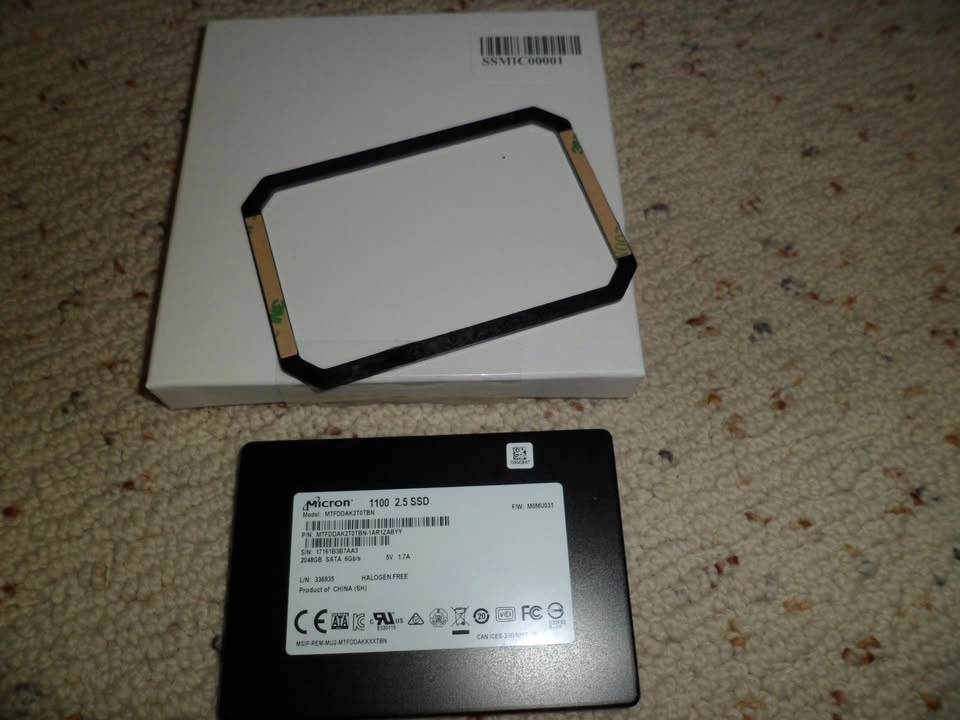 Micron 2TB 1100 2.5" SATA SSD 6GB/s 100% Health - photo 2